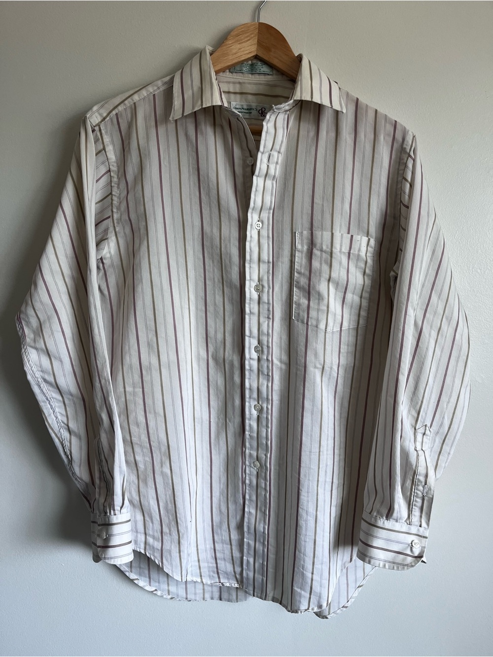 Vintage 1970s striped button up shirt